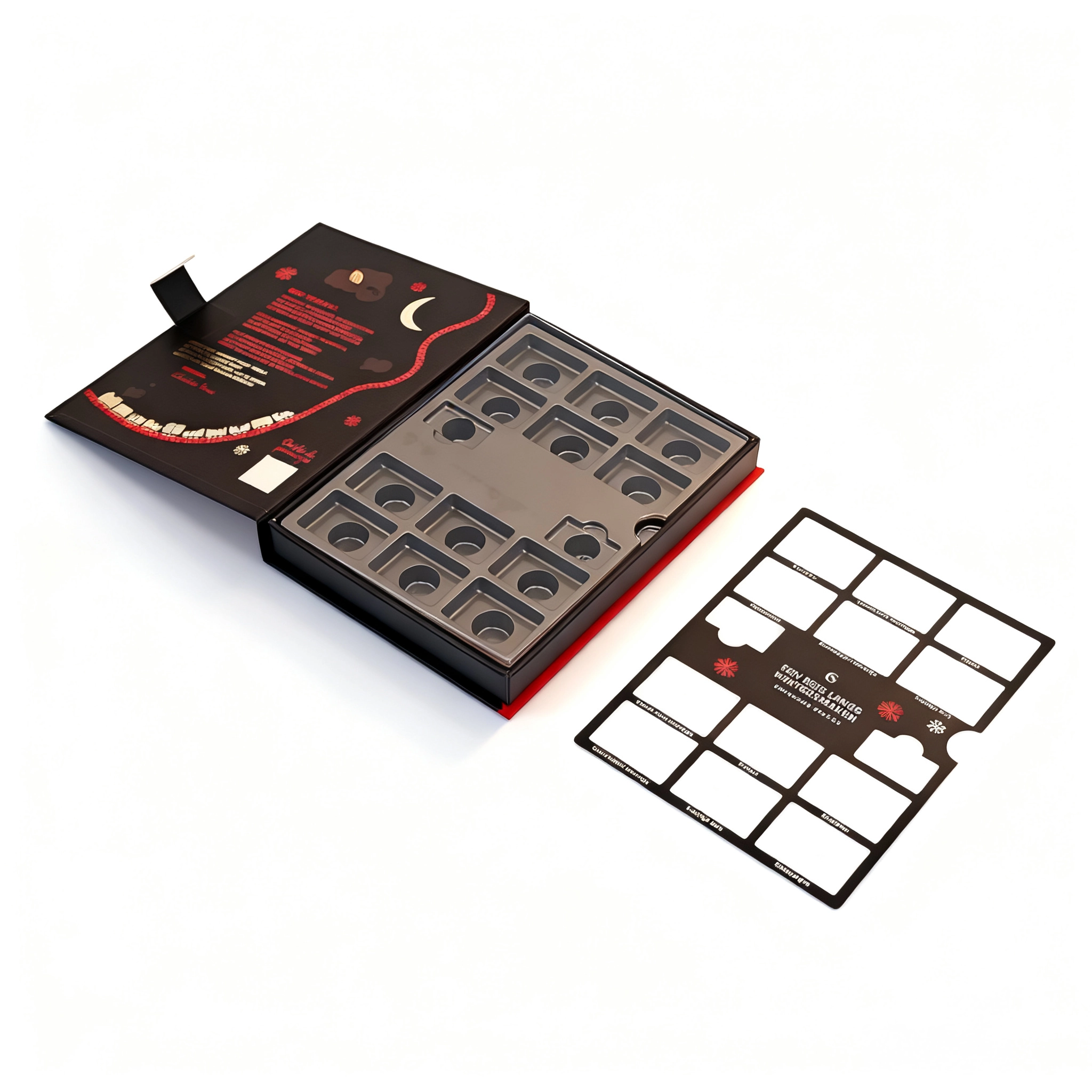 Chocolate gift boxes with custom printed brand presentation
